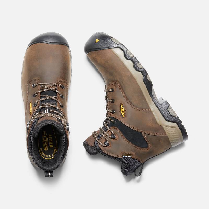 Keen Rockford WP 6" Composite Toe Winterstiefel Herren DE-06839 Cascade Brown/Black - Keen Herrensch